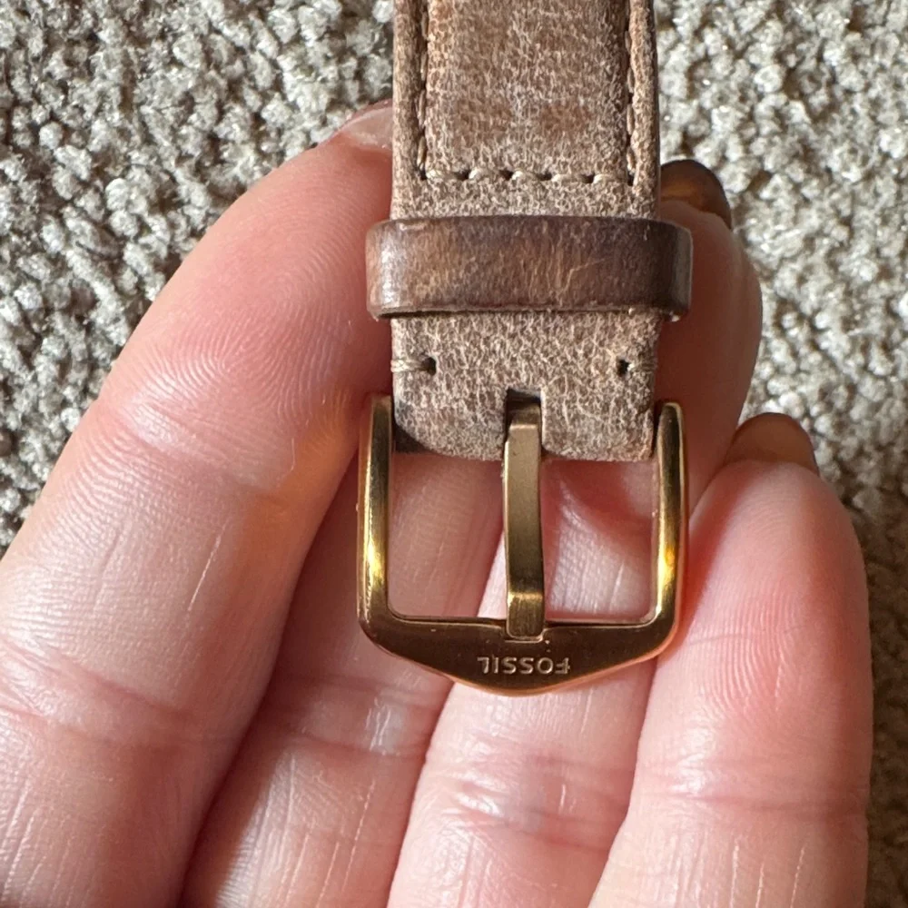 Fossil Gold Q Venture Smartwatch with Tan Leather Strap